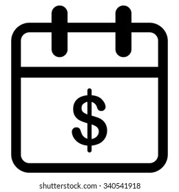 Money Day vector icon. Style is flat symbol, black color, rounded angles, white background.
