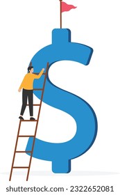 Money decision, investment choice or option to make profit, Buy or rent, pay off debt or invest, select best earning asset, Hold money coin choose dollar direction sign

