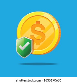 Money defense icon.Money protection concept.Vector illustration.