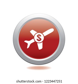 Money delivery vector button, web design element