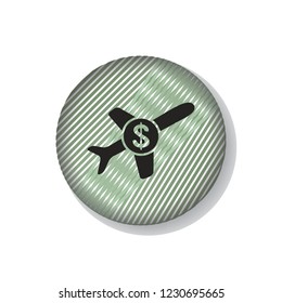 Money delivery vector button, web design element