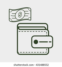 Money design. Financial item icon. Isolated illustration