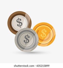 Money design. Financial item icon. White background, isolated illustartion