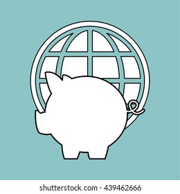 Money design. Financial item icon. White background, isolated il