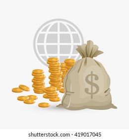 Money design. Financial item. Isolated illustration