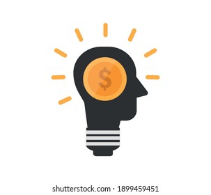 money design. Light bulb and dollar vector design. Financial investment illustration
