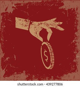 Money design on red background,vector
