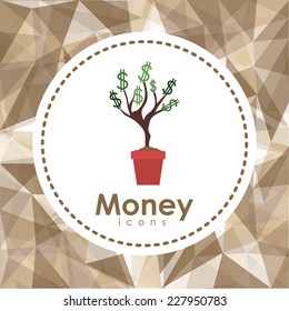 Money design over abstract background,  vector illustration
