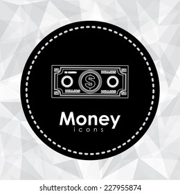 Money design over abstract background,  vector illustration