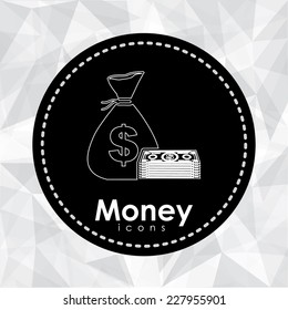 Money design over abstract background,  vector illustration