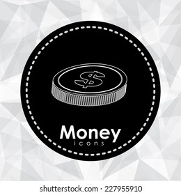 Money design over abstract background,  vector illustration