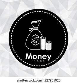 Money design over abstract background,  vector illustration