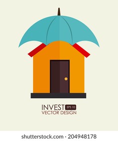 Money design over beige background, vector illustration