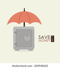 Money design over beige background, vector illustration