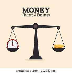 Money design over beige background, vector illustration
