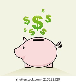 Money design over beige background, vector illustration