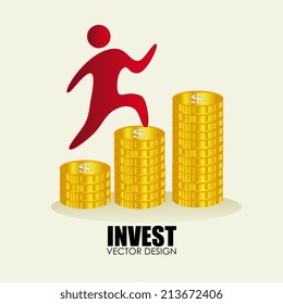 Money design over beige background,vector illustration