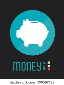 Money design over black background, vector illustration