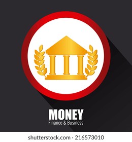 Money design over black background, vector illustration
