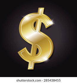 Money design over black background, vector illustration.