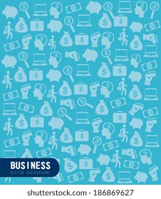 Money design over blue background, vector illustration