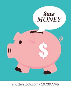 Money design over blue background, vector illustration