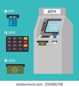 Money design over blue background, vector illustration.