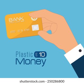 Money design over blue background, vector illustration. Money design over blue background, vector illustration.