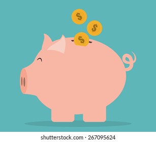 Money design over blue background, vector illustration.
