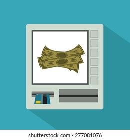 Money design over blue background, vector illustration