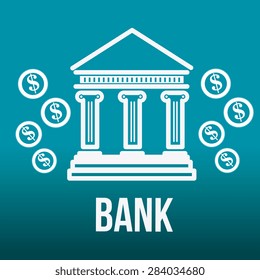 Money design over blue background, vector illustration.