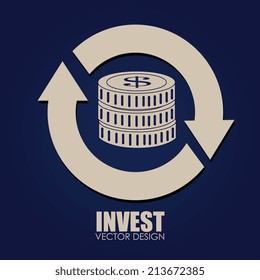 Money design over blue background,vector illustration Money design over blue background,vector illustration