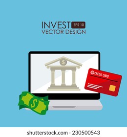 Money design over blue background,vector illustration
