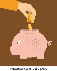 Money design over brown background, vector illustration