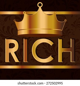money design over brown background, vector illustration