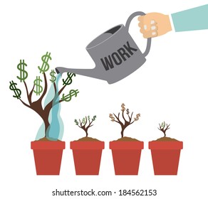 Money design over gray background, vector illustration