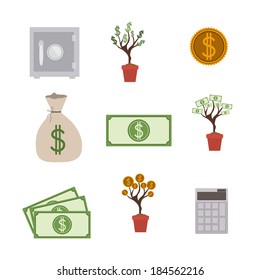 Money design over gray background, vector illustration