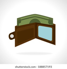 Money design over gray background, vector illustration
