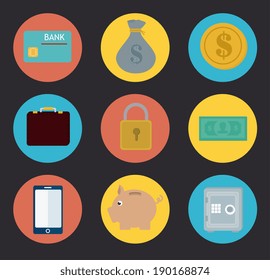 Money design over gray background, vector illustration
