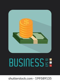Money design over gray background, vector illustration