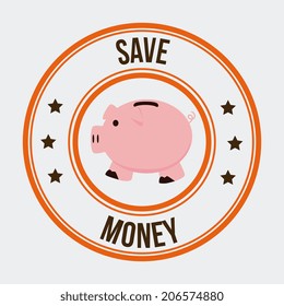 Money design over gray background, vector illustration