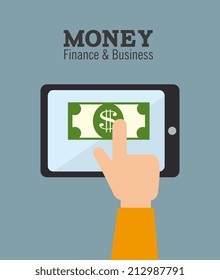 Money design over gray background, vector illustration