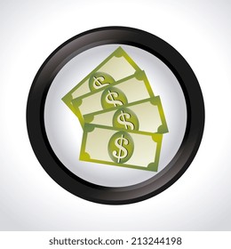 Money design over gray background,vector illustration