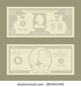 Money design over green background, vector illustration.