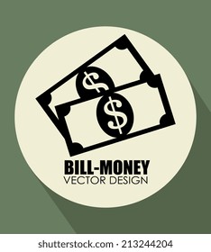 Money design over green,background,vector illustration