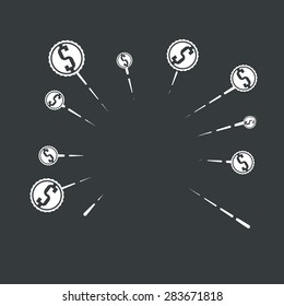 Money design over grey background, vector illustration