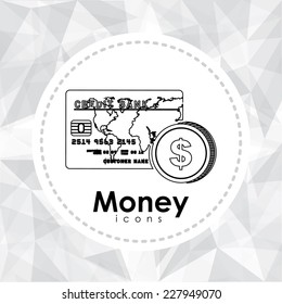 Money design over white abstract background,  vector illustration