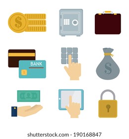 Money design over white background, vector illustration