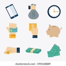 Money design over white background, vector illustration Money design over white background, vector illustration
