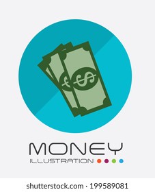 Money design over white background, vector illustration